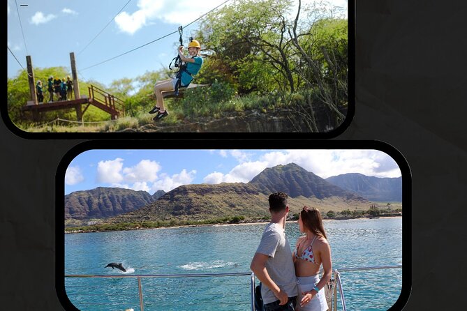 3 Zipline Adventure and 3.5 hour Afternoon Snorkel Cruise - The transfer to Ko Olina keeps the day moving
