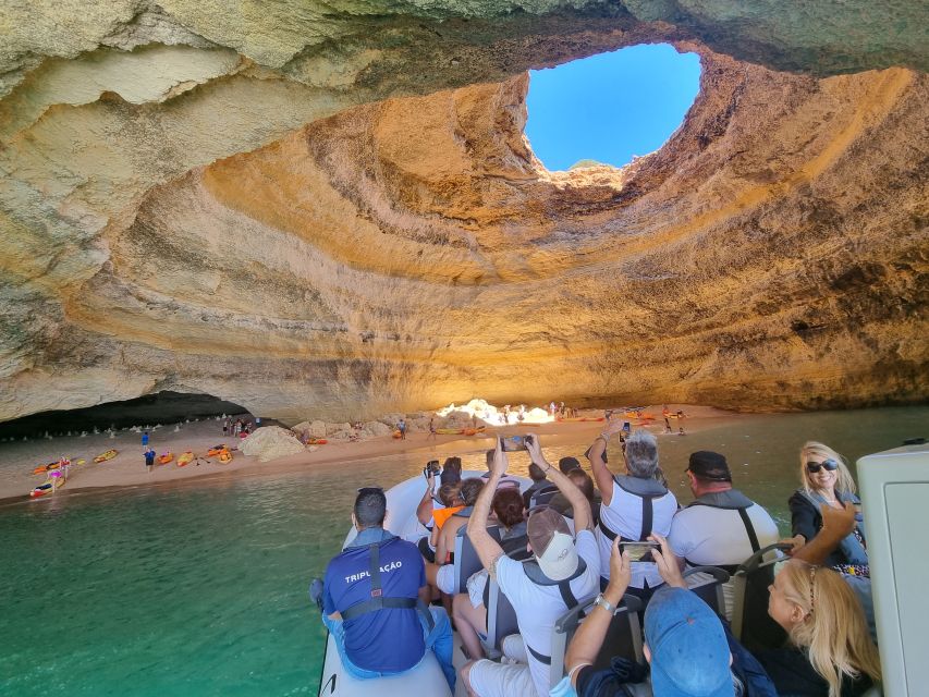 Albufeira: Benagil Cave and Dolphin Sightseeing Boat Cruise - A fast start from Albufeira Marina