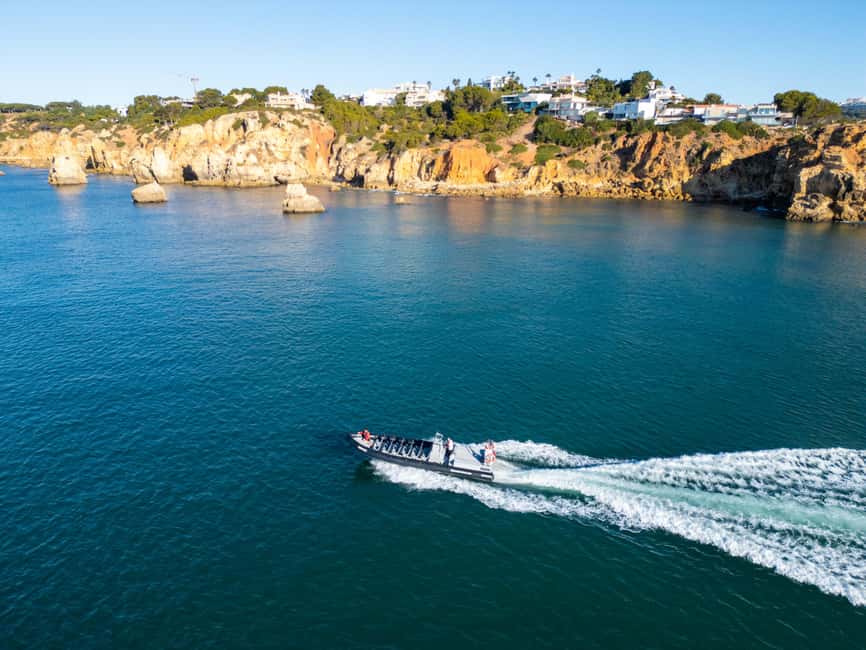 Albufeira: Dolphins & Benagil Caves RIB Tour - Along the Algarve coast for 30 minutes