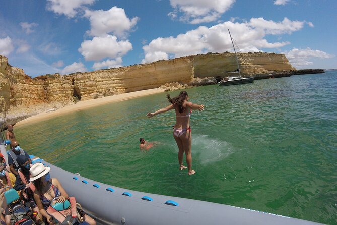 Benagil Caves and Dolphins from Albufeira - Swimming in the ocean during the outing