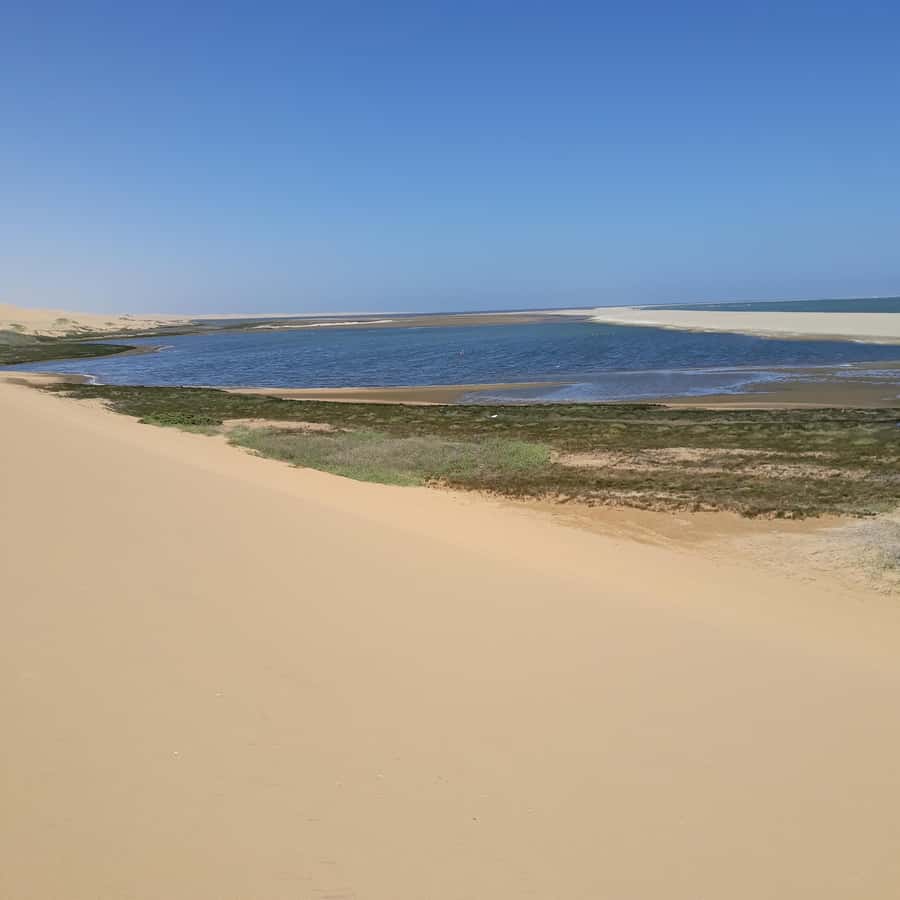 Catamaran Dolphin Cruise and Sandwich Harbour Tour - Sandwich Harbour, where dunes meet the Atlantic