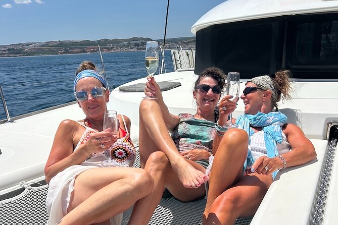 Catamaran Sailing Experience Manilva Tapas Drink Dolphins Swim Stop - The swim stop and snorkeling equipment