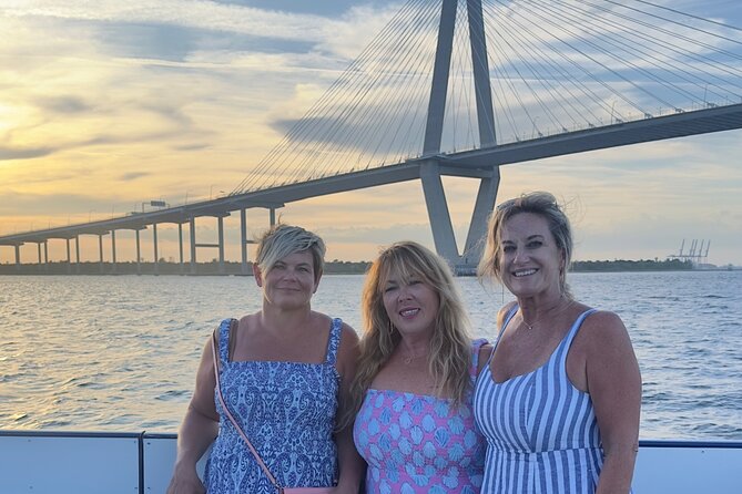 Charleston Harbor Sunset Cruise Scenic Views and Dolphin Spotting - Passing beneath or near the Ravenel Bridge