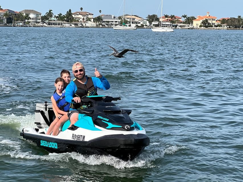 Clearwater: Dolphin Jet Ski Tour - 1 SKI FOR UP TO 3 PEOPLE - How the one-ski pricing works