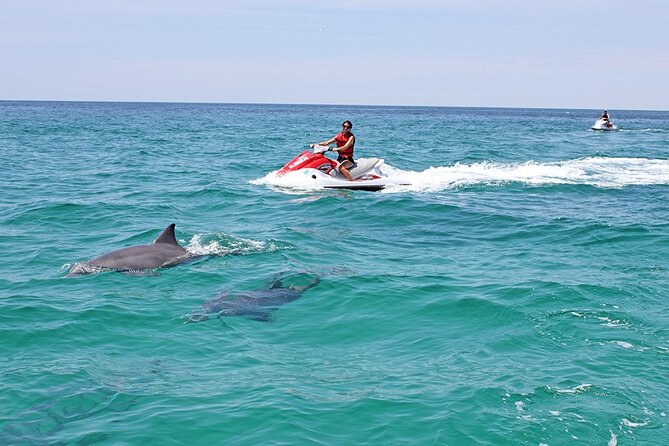 Crab Island Dolphin Jet Ski Adventure - Crossing the Santa Rosa Sound toward Crab Island