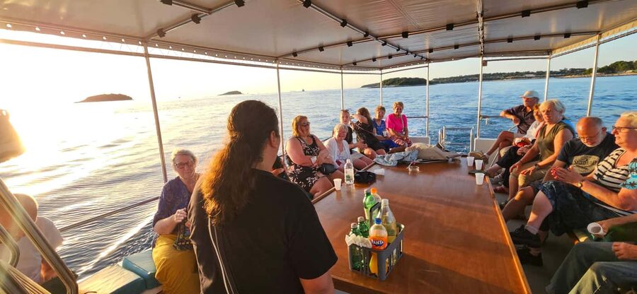 Dolphin Safari Boat Trip from Marina Funtana - Drinks, toilet, and the feel on board