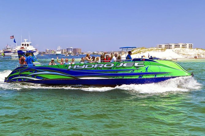 Dolphin & Sunset Cruises in Destin FL aboard the Hydrojet - From Destin Harbor to the Gulf