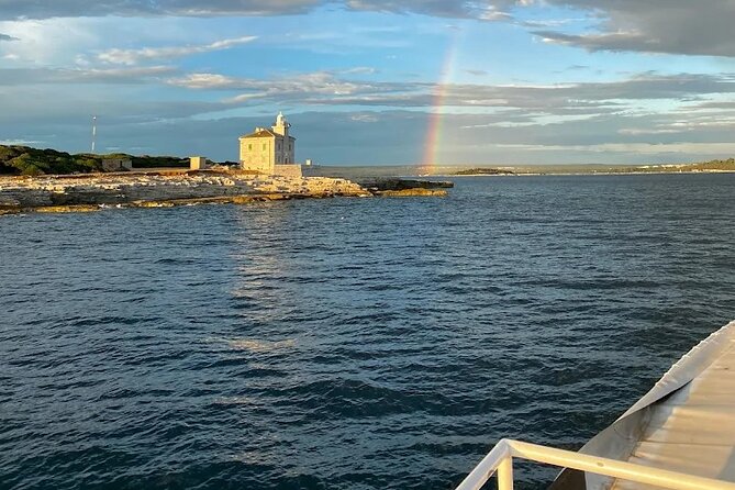 Dolphin & Sunset tour with Brijuni panorama - Leaving Pula Harbor for the Brijuni islands