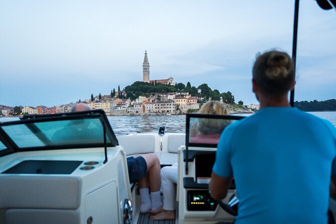 Dolphin Watching Sunset Speedboat Tour with Drinks in Rovinj - The first ride along the Rovinj coast