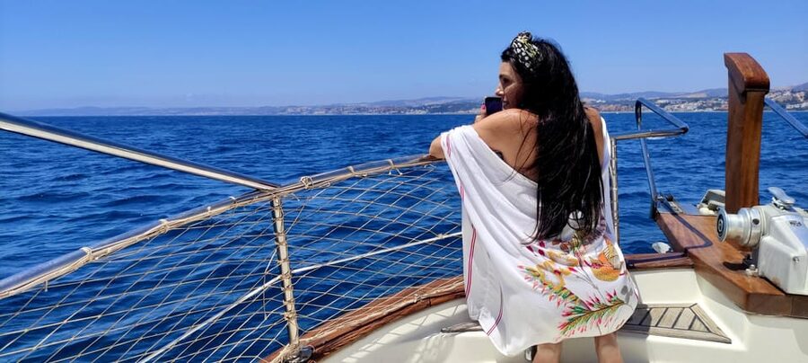 Estepona: Dolphin Search Boat Trip with Drink and Snacks - A family-friendly boat without the usual crowd