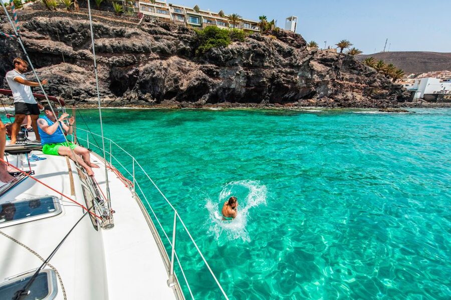 Fuerteventura: Sailing with Snorkeling and Dolphin Watching - Finding dolphins, pilot whales, and other marine life