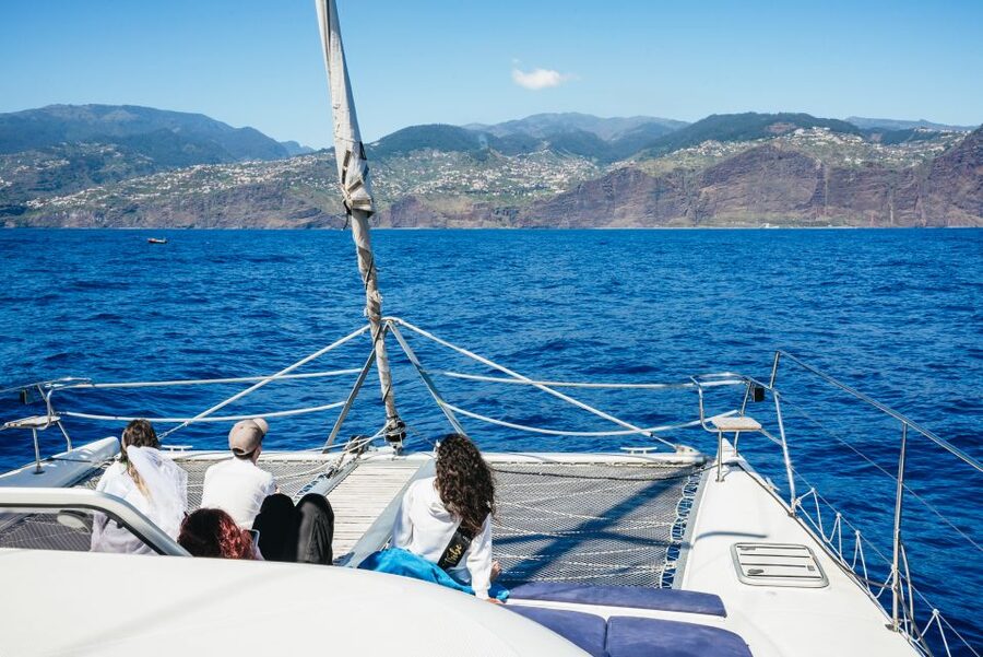 Funchal: Dolphin and Whale Watching by Luxury Catamaran - Cabo Girão and the Atlantic swim stop