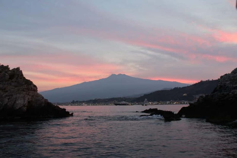 Giardini Naxos Taormina: Dolphin Watching Sunset Tour - Sunset over Mount Etna