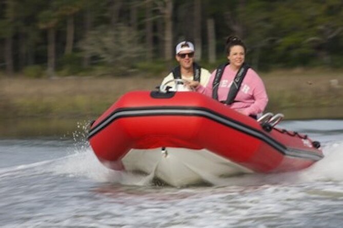 Hilton Head Guided Dolphin Watching & Sightseeing Tour via Mini Boat - The route from Helmsman Way to open water