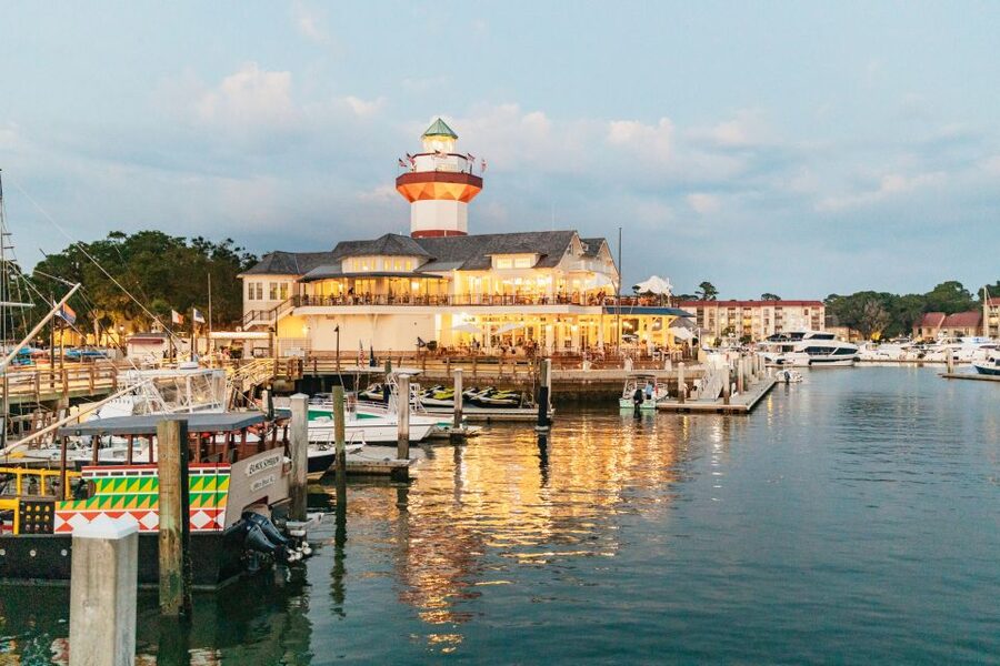 Hilton Head Island: Sunset Dolphin Cruise - Following the water toward Daufuskie Island
