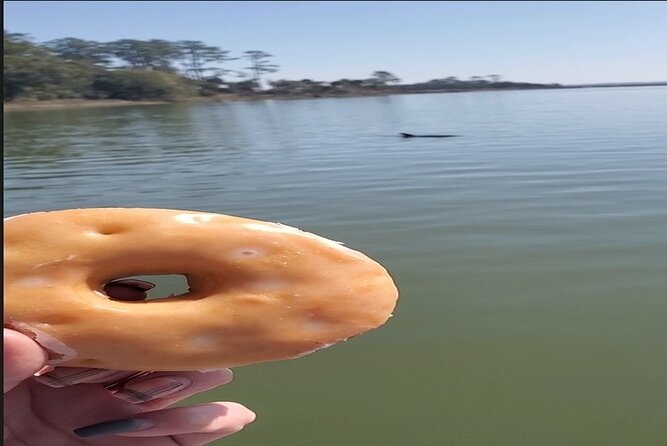 Hilton Head Morning Dolphins & Donuts Cruise - Harbour Town Lighthouse from the water