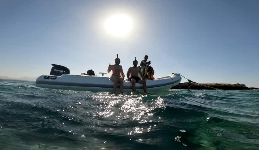 Hurghada: Private Speedboat to Dolphin House with Pickup - Speedboat travel across the Red Sea