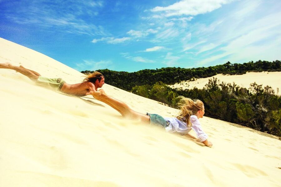 Moreton Island: Desert Safari Tour & Dolphin Viewing - Sand Tobogganing at Your Own Speed