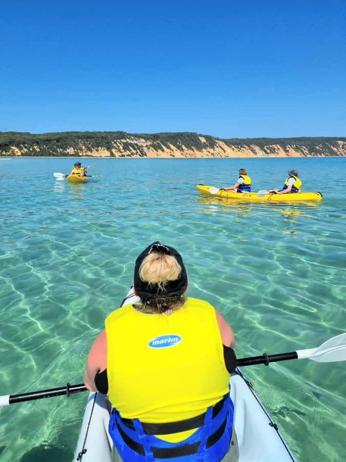 Noosa: Epic Ocean Kayak with Dolphins & 4WD Beach Adventure - A beach road to Double Island Point