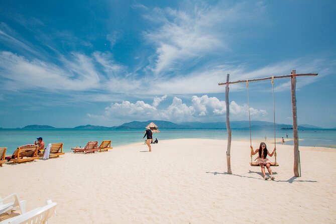 Pink Dolphin and Pig Island Snorkeling Tour from Koh Samui - Koh Madsum, the beach and the pigs