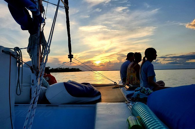 Private Catamaran Sunset Cruise with Dolphin watching - Staying on the water as Florida’s sunset arrives