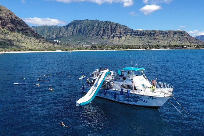 Private Dolphin Swim with Slide for up to 15 Passengers - A private boat day on Oahu’s west coast