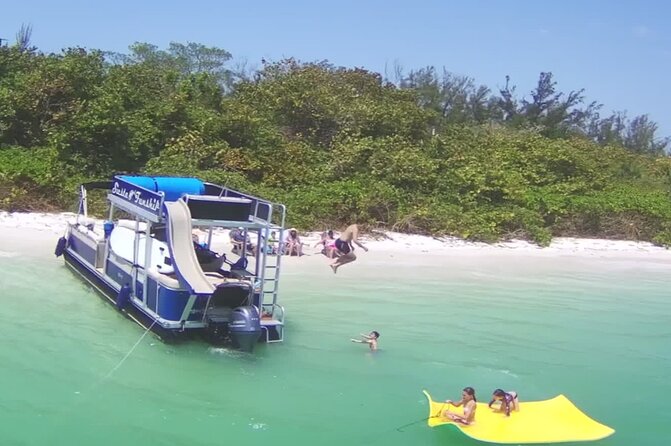 Private Siesta Funship Adventure/Dolphin Cruise Sandbar Stops - Captain Joe, Cosmo, and the Private Crew
