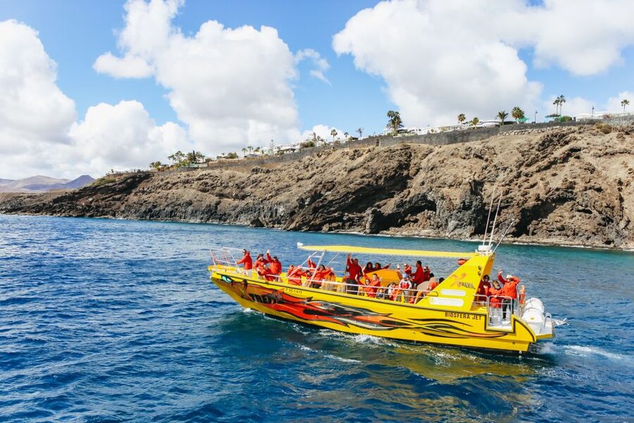 Puerto del Carmen: Dolphin-Watching Speedboat Tour with Swim - Guides, languages, and the feel on board