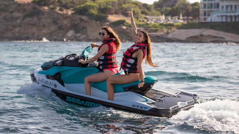 Santa Eulalia: Jet Ski Tour with Optional Dolphin Searching - Swimming, photographs, and the coastal stops