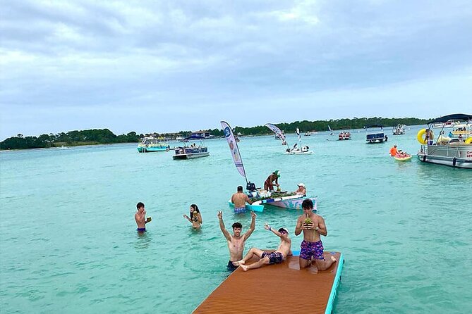 Small Private Group Discount Tiki Packages - A private boat from Destin Harbor to Crab Island