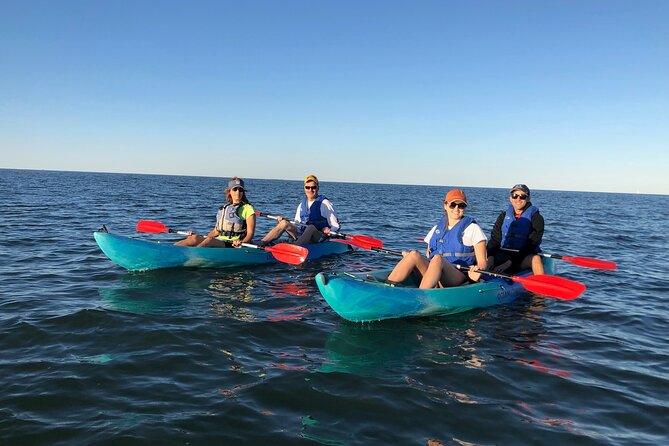 Sunset Dolphin Kayak Tours - Cape Henry Lighthouses from the water