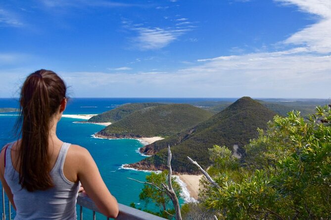 Sydney: Port Stephens Sandboarding, Dunes & Dolphin Cruise option - Nelson Bay for lunch and a change of pace