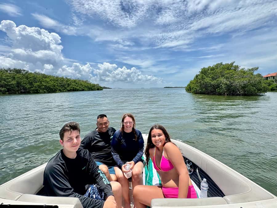 Tampa Bay: Private Sunrise Dolphin & Island Cruise - Islands, birds, and the changing morning view