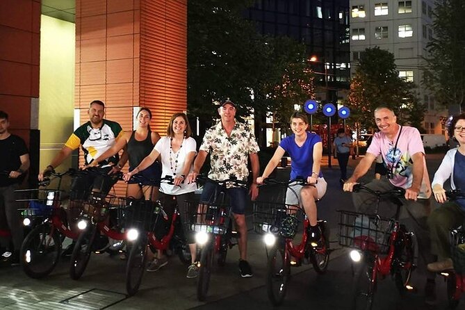 Tokyo Night E-Bike Tour with Tokyo Tower and Dolphin Show - Azabujuban for a snack and drink