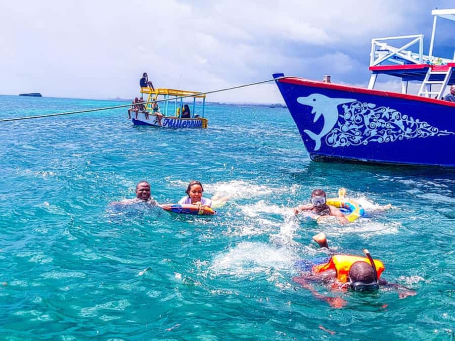 Watamu: Marine Park Snorkeling and Dolphin Spotting Tour - Dolphin watching in open water